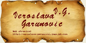 Veroslava Garunović vizit kartica
